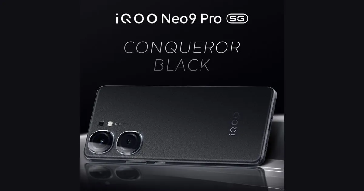 iQOO Neo 9 Pro in Conqueror Black Set for February 22 Launch in India